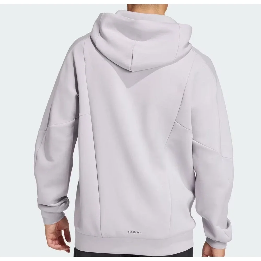 Adidas Men's Designed for Training Hoodie Sweatshirt Glory Grey IY1120 M $75 NEW